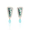 Callista By Vinita Women's Black Cliff Earrings