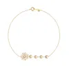 Callista By Vinita Women's Dainty Golden Sun Bracelet