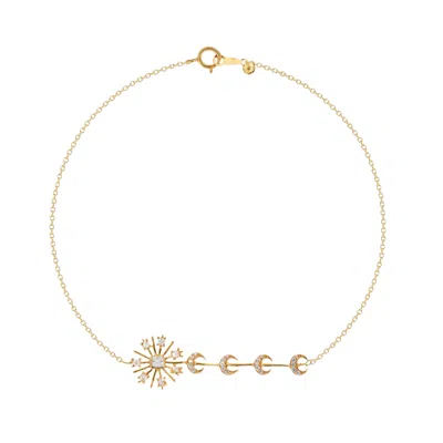 Callista By Vinita Women's Dainty Golden Sun Bracelet