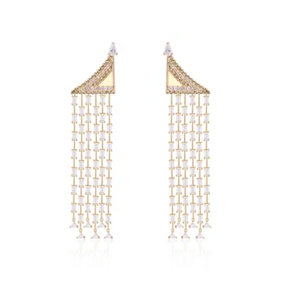 Callista By Vinita Women's Gold Chandelier Earrings