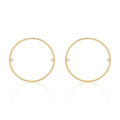 Callista By Vinita Women's Gold Circle Earrings
