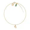 Callista By Vinita Women's Gold Lotus Chain Bracelet