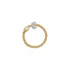 Callista By Vinita Women's Gold Moon Chain Ring