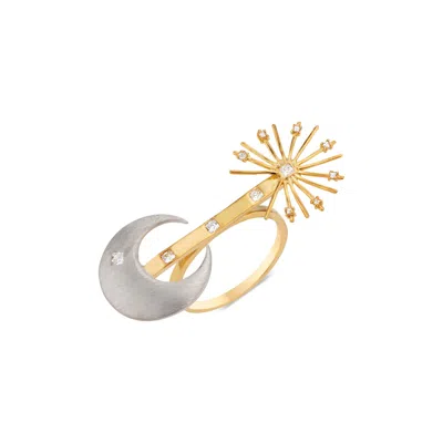 Callista By Vinita Women's Gold Sitara Ring