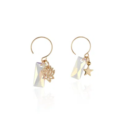 Callista By Vinita Women's Gold Star Round Ear Wire