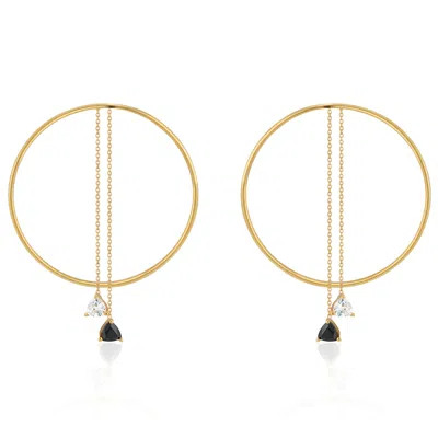 Callista By Vinita Women's Gold Triangle Drop Earrings