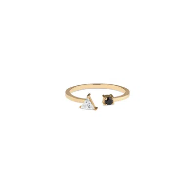 Callista By Vinita Women's Gold Trillion & Round Ring