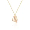 Callista By Vinita Women's Golden Heart Necklace