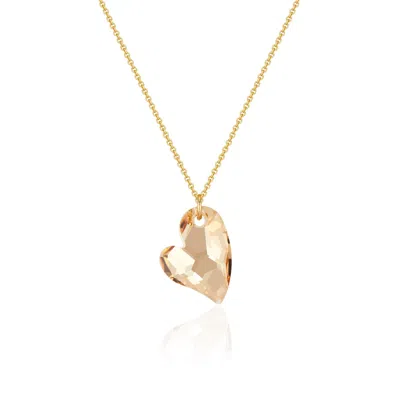 Callista By Vinita Women's Golden Heart Necklace