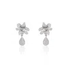 Callista By Vinita Women's Silver Lily Earrings