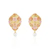 Callista By Vinita Women's Yellow / Orange Floral Bliss Earrings