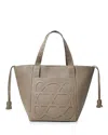 Callista Cleo Grained Leather Tote Bag In Taupe