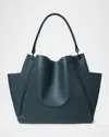 Callista Grained Leather Shoulder Bag In Pine