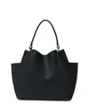 Callista Large Leather Shoulder Bag In Perissa Black