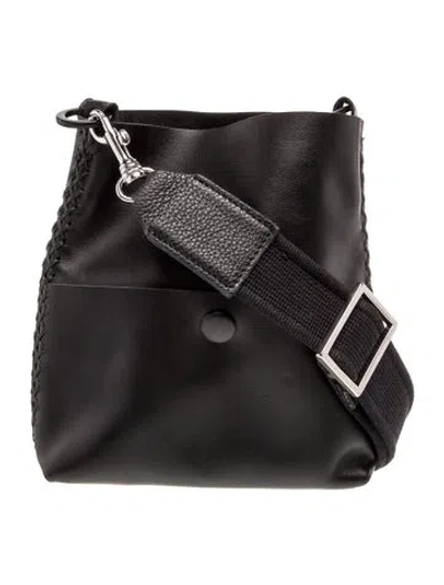 Pre-owned Callista Leather Messenger Bag In Black