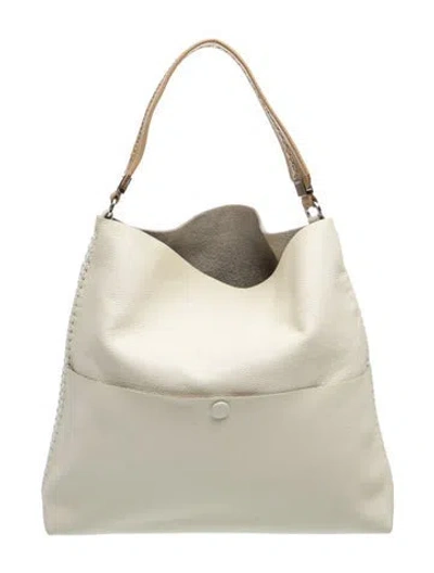 Pre-owned Callista Leather Shoulder Bag In Neutrals