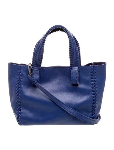 Pre-owned Callista Leather Top Handle Bag In Blue
