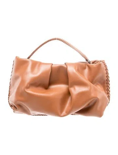 Pre-owned Callista Leather Top Handle Bag In Brown