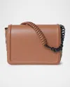 Callista Maxi Box Flap Leather Shoulder Bag In Caramel
