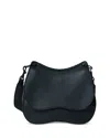 Callista Medium Leather Saddle Crossbody Bag In Black