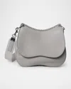 Callista Medium Saddle Grained Leather Crossbody Bg In Oat