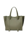 Callista Medium Tote 23 Grained Leather In Kiwi