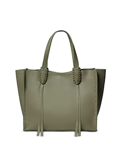 Callista Medium Tote 23 Grained Leather In Kiwi