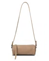 Callista Mini Barrel Bag Grained Leather In Brown