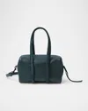 Callista Mini Bowling Grained Leather Top-handle Bag In Pine