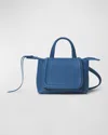 Callista Mini Flap Leather Top-handle Bag In Azure