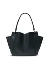 Callista Mini Shoulder Bag Grained Leather In Black