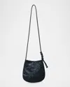 Callista Scala Woven Leather Crossbody Bag In Black