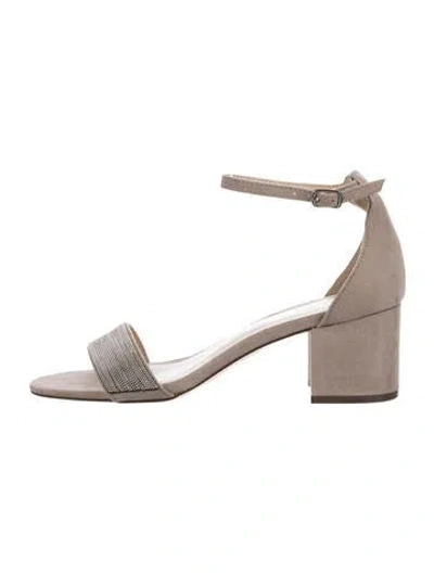 Pre-owned Callista Suede Sandals In Grey