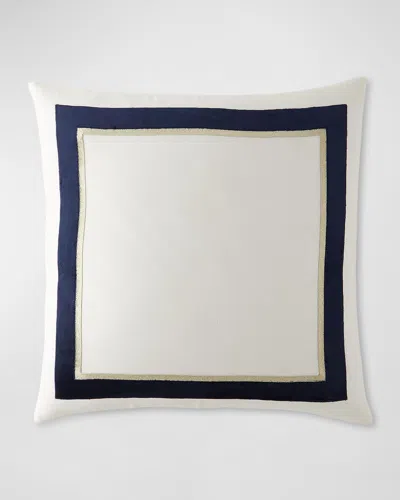 Callisto Home Akadia Euro Sham In Cr/indigo