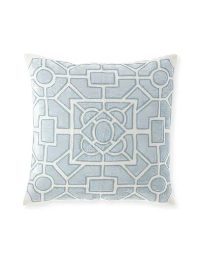 Callisto Home Bandalia Geo Pillow, 22"sq. In Blue/white