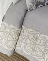 Callisto Home Cervia Cord Queen Duvet In Grey