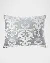 Callisto Home Darboux Velvet Renaissance Standard Sham In Teal