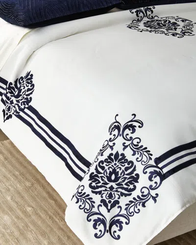 Callisto Home Estevo Linen Queen Duvet In Cream