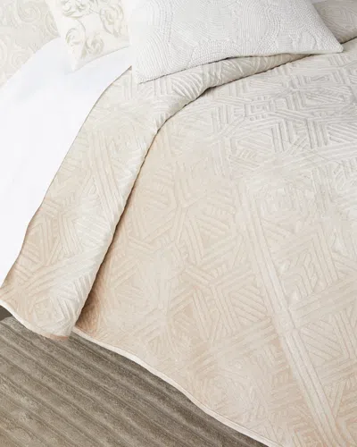 Callisto Home Giacomo Geo King Quilt In Sand
