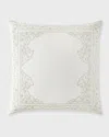 Callisto Home Glyes Euro Sham With Floral Border In White