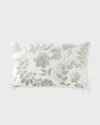 Callisto Home Glyes Floral Velvet Decorative Pillow, 18" X 30" In Craqua