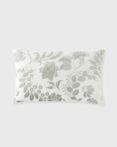 Callisto Home Glyes Floral Velvet Decorative Pillow, 18" X 30" In Craqua
