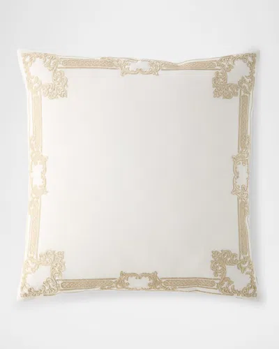 Callisto Home Nesher Velvet Border European Sham In Champagne