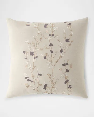 Callisto Home Nieporte Floral Decorative Pillow, 22" Square In Neutral