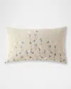 Callisto Home Nieporte Floral Lumbar Pillow, 18" X 30" In Neutral