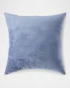 Callisto Home Nieporte Solid Velvet Euro Sham In Blue