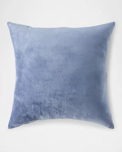 Callisto Home Nieporte Solid Velvet Euro Sham In Blue