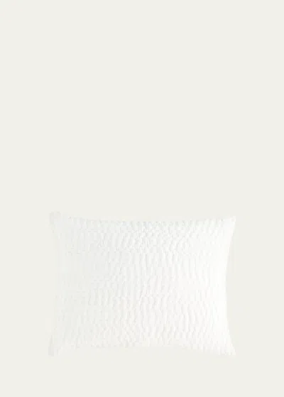 Callisto Home Pickstitch Velvet Decorative Pillow In Creme