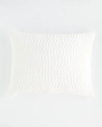 Callisto Home Pickstitch Velvet Decorative Pillow In Creme