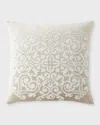 Callisto Home Trylan Applique Decorative Pillow In Neutral